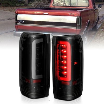 Ford Bronco 1989-1996 Black Smoked LED Tail Lights DRL Tube