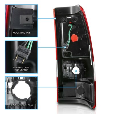 Chevy Silverado 1500HD 2001-2002 Halo LED Tail Lights