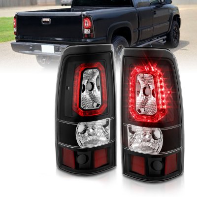 Chevy Silverado 1999-2002 Black Halo LED Tail Lights