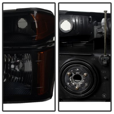 Chevy Colorado 2004-2012 Black Smoked Headlights