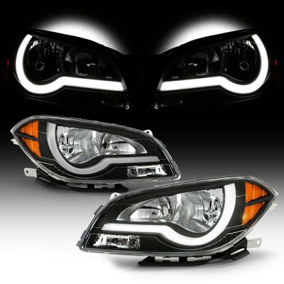 Chevy Malibu 2008-2012 Black Headlights LED DRL