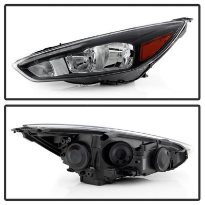 Ford Focus 2015-2018 Headlights Black LED DRL