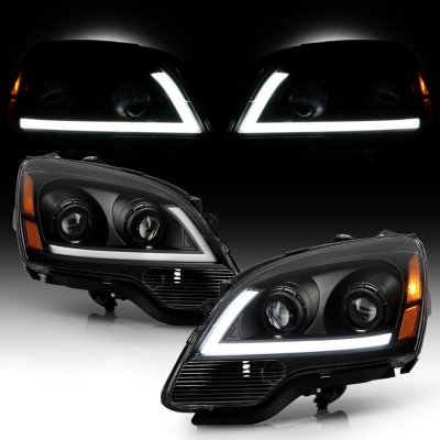 GMC Acadia 2007-2012 Black Projector Headlights LED DRL