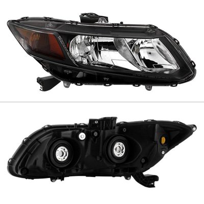 Honda Civic 2012-2015 Euro Headlights Black