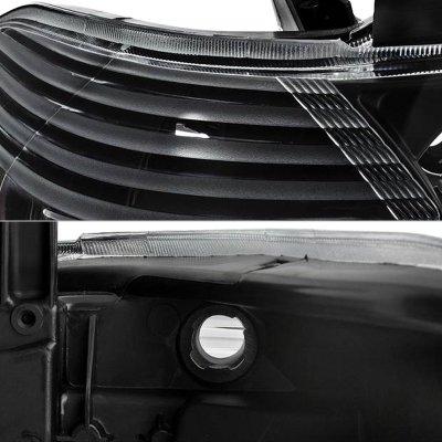 Toyota Highlander 2008-2010 Headlights Black