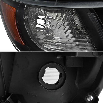 Toyota Highlander 2008-2010 Headlights Black