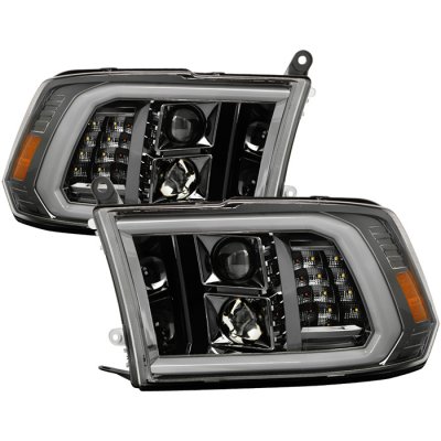 Dodge Ram 2009-2018 Black Projector Headlights LED DRL Signals