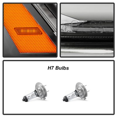 Dodge Ram 2009-2018 Black Projector Headlights LED DRL Signals