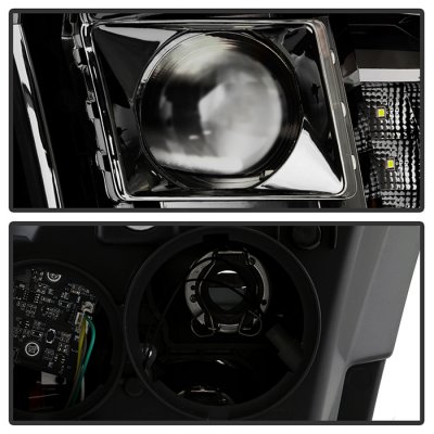 Dodge Ram 2009-2018 Black Projector Headlights LED DRL Signals