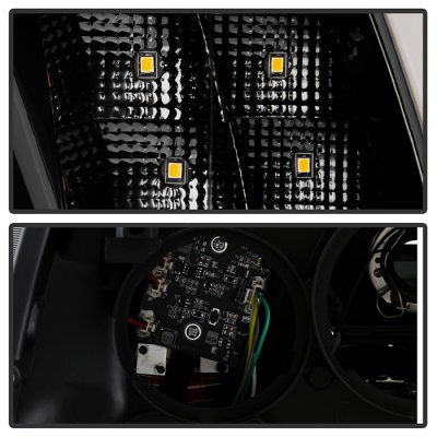 Dodge Ram 2009-2018 Black Projector Headlights LED DRL Signals