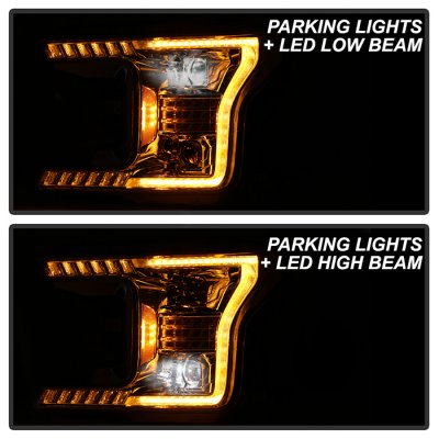 Ford F150 2018-2020 Projector LED Headlights DRL Amber Signals