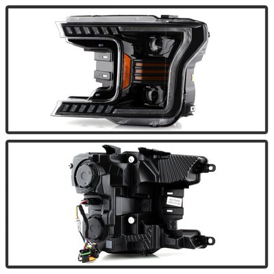 Ford F150 2018-2020 Black Projector Headlights DRL Signals