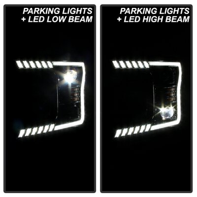 Ford F150 2018-2020 Black Projector Headlights DRL Signals