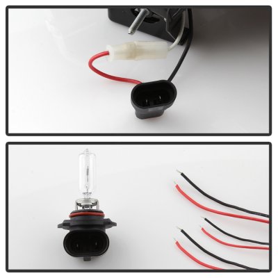 Chevy Silverado 1999-2002 Black LED Halo Projector Headlights Bumper Lights