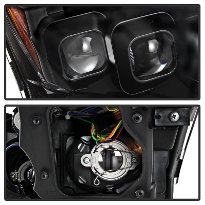 Infiniti G37 Sedan 2010-2013 Black Projector Headlights LED DRL Signals