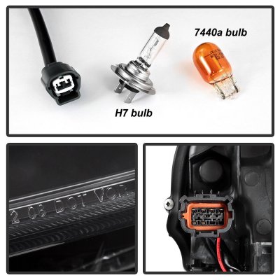 Infiniti G37 Sedan 2010-2013 Black Projector Headlights LED DRL Signals