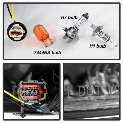 Nissan Sentra 2013-2015 Black Projector Headlights LED DRL