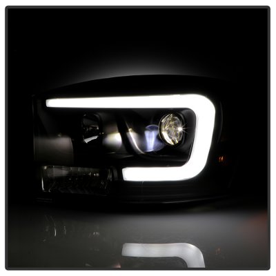 Dodge Ram 2006-2008 Black LED Low Beam Projector Headlights