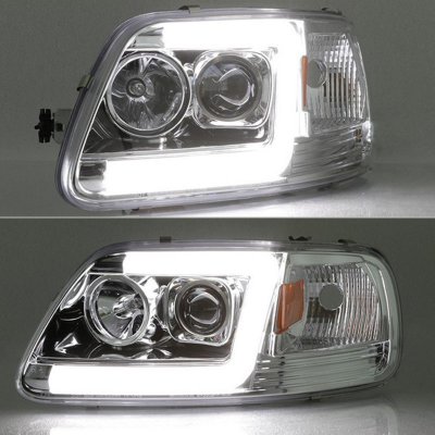 Ford Expedition 1997-2002 Projector Headlights LED DRL S2