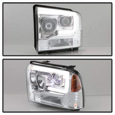 Ford F250 Super Duty 2005-2007 Low Beam LED Projector Headlights DRL