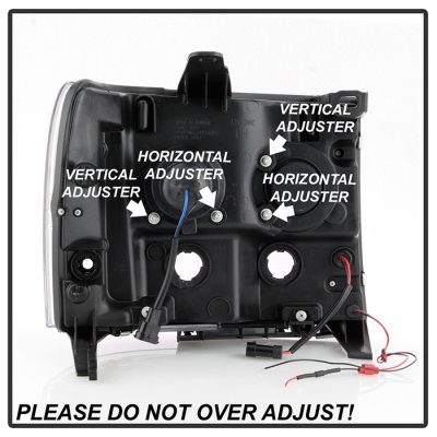 GMC Sierra 3500HD 2007-2014 Black Out LED DRL Projector Headlights