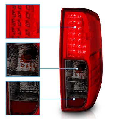 Nissan Frontier 2005-2021 LED Tail Lights Red and Smoked