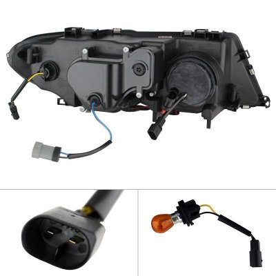 BMW 3 Series Coupe 2004-2006 Black Halo Projector Headlights