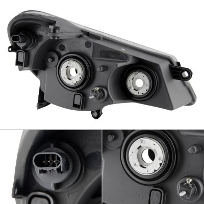 Chrysler Sebring 2007-2010 Black Headlights