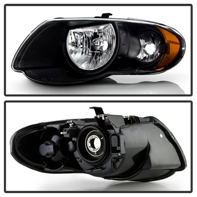 Chrysler Town and Country 2005-2007 Black Headlights
