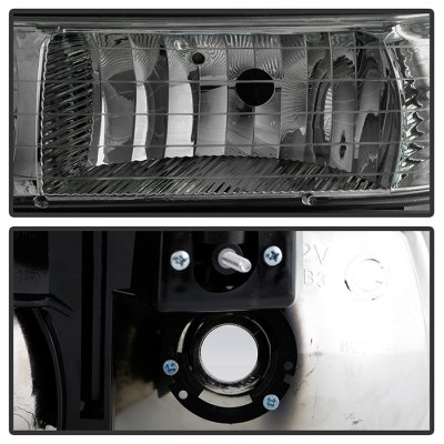 Chevy Tahoe 2000-2006 Smoked Headlights LED Bumper Lights