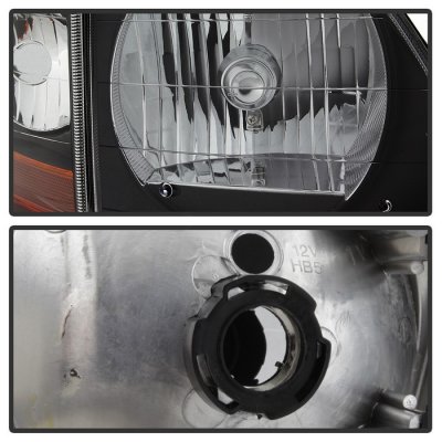 Ford Expedition 1997-2002 Black Headlights Corner Lights Set