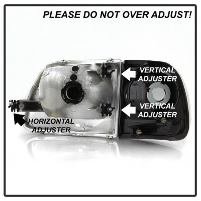 Ford Expedition 1997-2002 Black Headlights Corner Lights Set