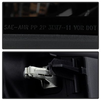 Ford F250 Super Duty 2011-2016 Black Smoked Headlights