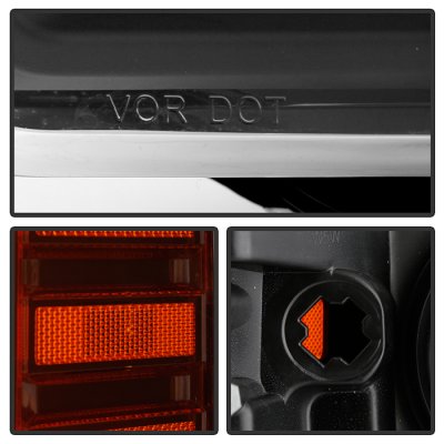 Ford F550 Super Duty 2017-2019 Black Headlights