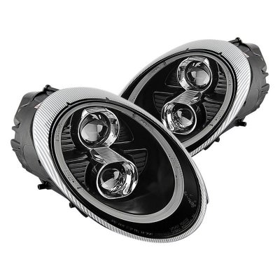 Porsche 911 997 2005-2012 Black HID Projector Headlights LED DRL