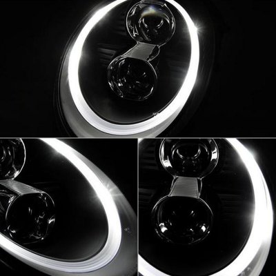 Porsche 911 997 2005-2012 Black HID Projector Headlights LED DRL
