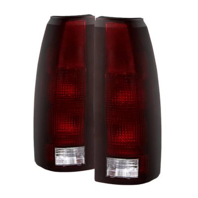 GMC Sierra 2500 1988-1998 Red Smoked Tail Lights