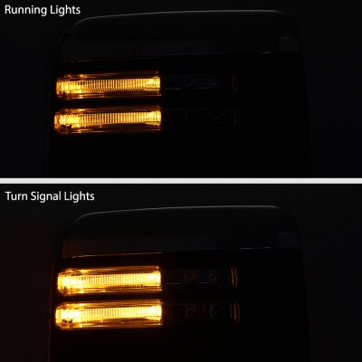 GMC Sierra 2500HD 2020-2024 Chrome Towing Mirrors LED Lights Power Heated Glass