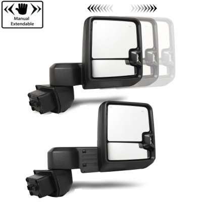Power Heated Chrome Tow Mirrors For 2019-2023 Silverado 1500 – LED Signal, Puddle Lamp, Temp Sensor