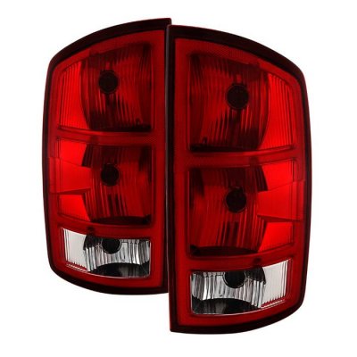 Dodge Ram 3500 2003-2006 Red Clear Tail Lights