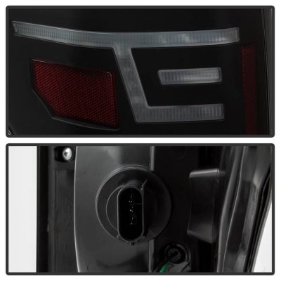 Ford F150 2015-2017 Black Smoked Custom LED Tail Lights
