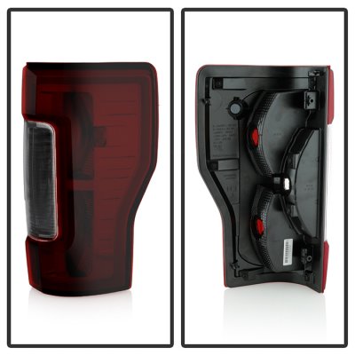 Ford F350 Super Duty 2017-2019 Red Smoked Tail Lights