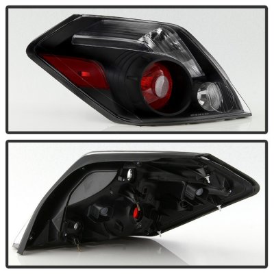 Nissan Altima Sedan 2007-2012 Black Clear Tail Lights