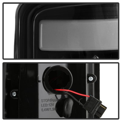 GMC Yukon XL 2000-2006 Black Smoked LED Tail Lights