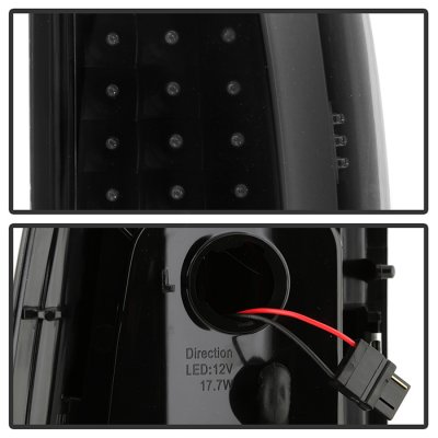 GMC Yukon XL 2000-2006 Black Smoked LED Tail Lights