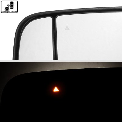 Spec-D Tuning Chrome Trim Power Heated Tow Mirrors W/ Smoke LED Signal, Blind Spot Sensor, Temperature Sensor Compatible With 2019-2025 GMC Sierra 1500, Left Right Pair