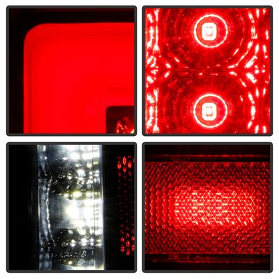 Chevy Silverado 2500HD 2007-2014 Black LED Tail Lights