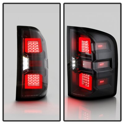 Chevy Silverado 3500HD 2007-2014 Black LED Tail Lights