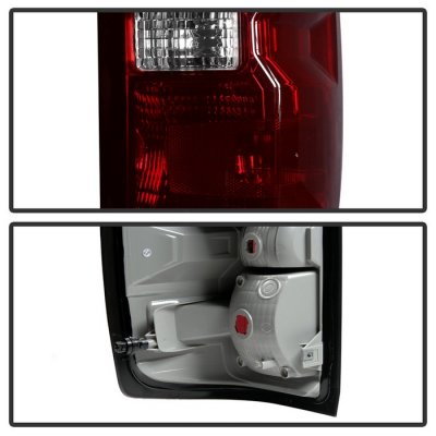 Chevy Silverado 3500HD 2015-2019 Red Smoked LED Tail Lights