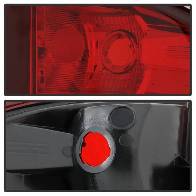 Chevy Silverado 3500HD 2007-2014 Red Clear Tail Lights
